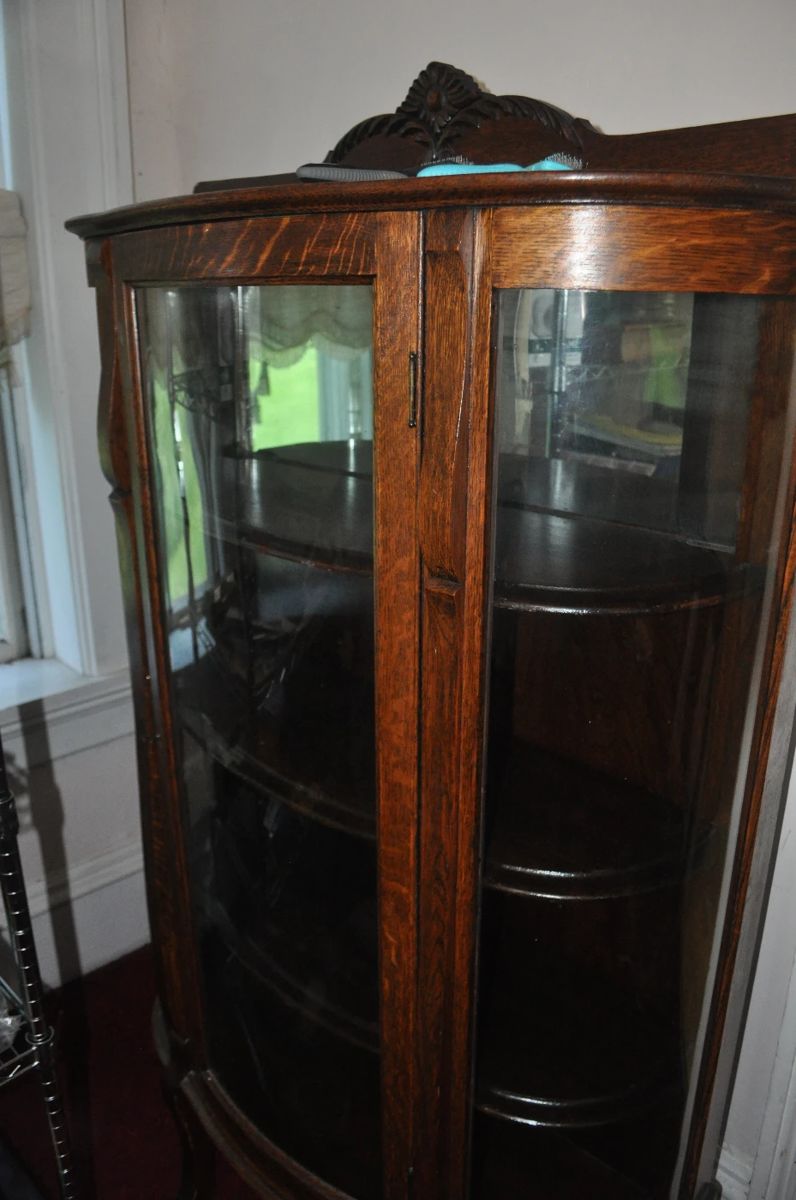 Curved china cabinet