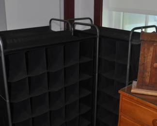 Three shoe racks