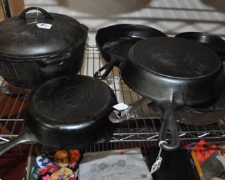 Wagner, Griswold and more iron cooking pans 
