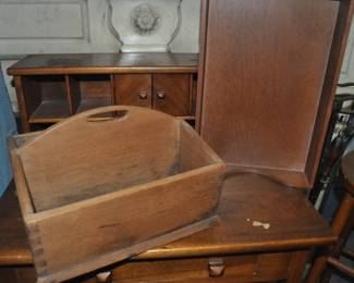 Wooden tray and dove tailed box