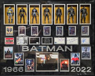Batman with Figures Signed Collage