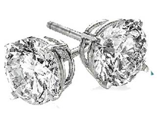 4ct Diamond Stud Earrings