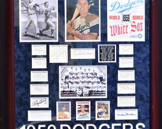 1959 Dodgers Signed Collage