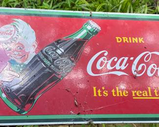 Small Porcelain Drink Coca Cola Sign