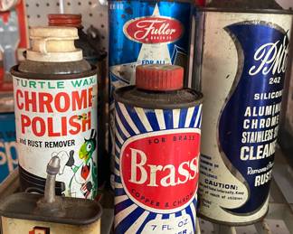 Vintage Car Cleaning Cans
