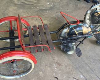 Vintage MOBO Metal Horse Drawn Pedal Car