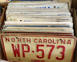 North Carolina and Virginia License Plates