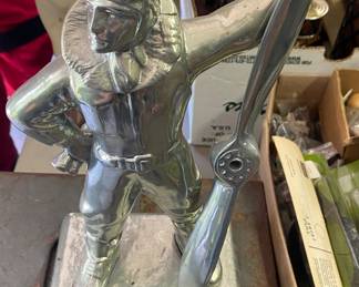 Art Deco Pilot and Propellor Statue