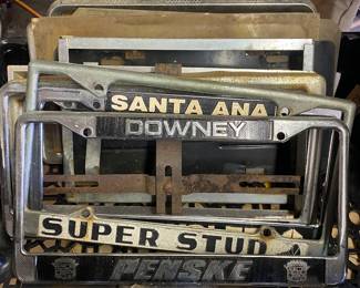 Vintage Advertising License Plate Holders