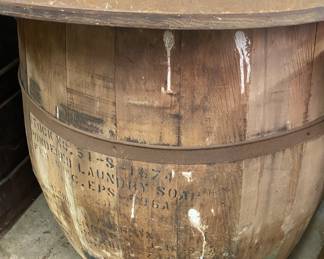 Old Laundry Soap Wooden Barrel