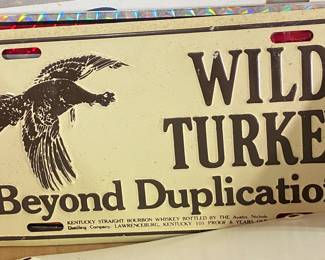 Wild Turkey Car Plate