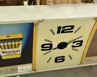 Vintage Winston Cigarette Advertising Clock