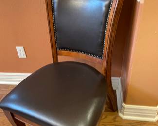 closeup of dining room chairs