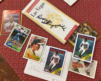 Autographed Cards and Paper (Rodney Dangerfield, Glen Hubbard and More)