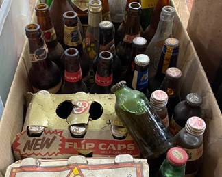 Old Paper Label Beer Bottles
