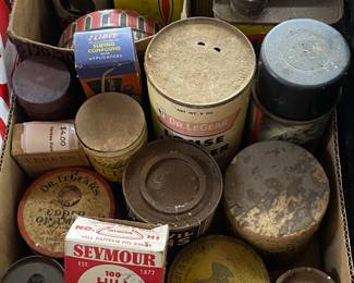 Old Advertising Cans and Boxes