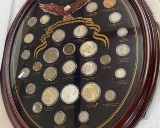 150 Years of America's Most Famous Coins Display (Silver Dollars and More)