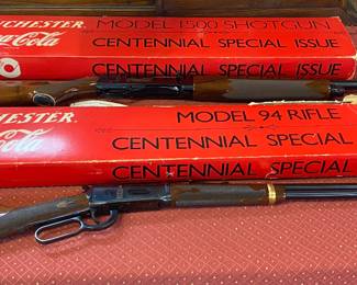 Pair of Winchester Coca Cola Commemoratives with Boxes (Unfired Model 94 Rifle and Unfired Model 1500 Shotgun) 