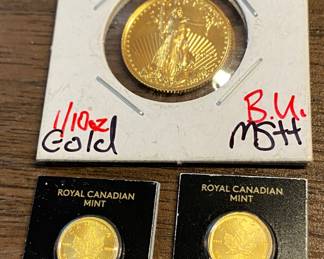 2019 5 Dollar Gold and Royal Canadian One Gram