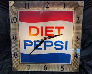 Rare 1960s Diet Pepsi Clock (Advertising Products)