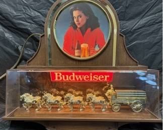 1970's Budweiser Bar Light Up Display 