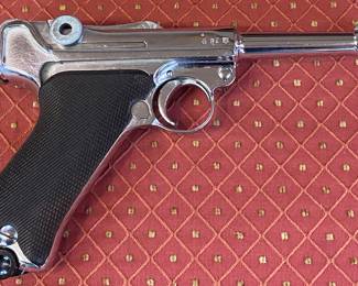 Chromed 1918 WW1 Erfurt German Luger (All Exposed Numbers Matching)