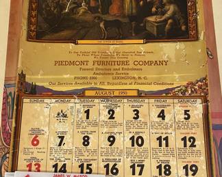 Piedmont Furniture Ad Calendar Lexington, N.C.