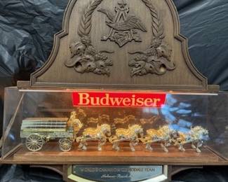 Back of Budweiser Light Up Display