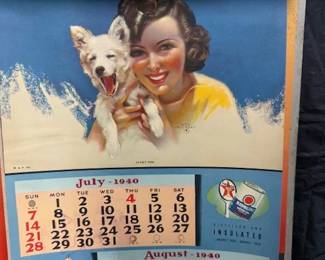 1940 Texaco Calendar