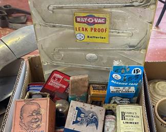 Old Medicine and Household Advertising Boxes and Bottles 