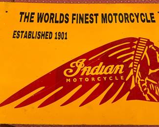 Metal Indian Motorcycles Sign