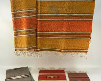 Faribo Mesa Wool Fringed Throw & Table Runner/ Mats