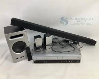 Vizio Soundbar & Toshiba DVD/VCR Combo w/ Speakers