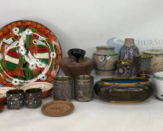 Polly Wynn Ceramic Bowls, Penna. Dutch Barn Sign Design, Multicolor