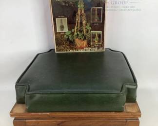 Macrame Plant Hanger Kit & Wooden Footstool