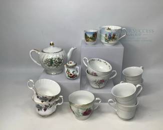 Rare Ceramic Tea Set with Royal Albert, Elizabethan, and Gibson Pieces
