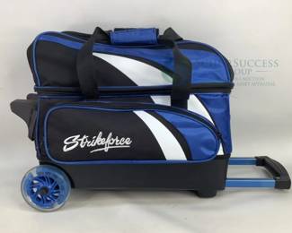 Strikeforce Bowling Bag Set, Ebonite Cyclone & Black Widow Balls, Frenzy Shoes