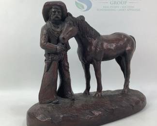 Largo Bronze Sculpture, Cowboy and Horse
