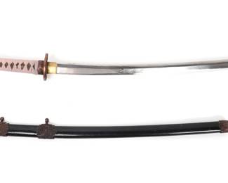 Lot 10 Vintage Japanese Style Samurai Sword wScabbard