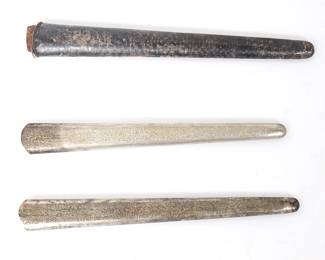 Lot 8 Three Indonesian Kris Dagger Chapes