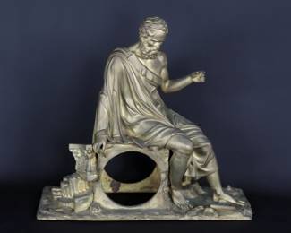 Lot 494 Gilt Bronze Figural Clock Case figure