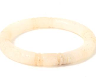 Lot 124 Chinese White Jade Style Bangle