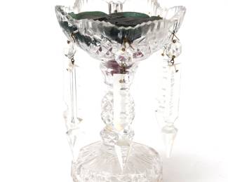 Lot 502 Beautiful Vintage Glass Bobeche Candlestick