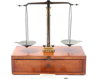 Lot 51 Antique Brass Apothecary Scale