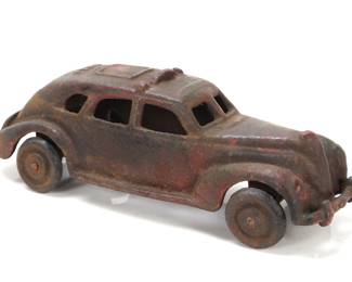 Lot 488 Vintage Style Cast Iron Taxi Toy Car