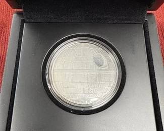 2020 NEW ZEALAND MINT STAR WARS DEATH STARS 1 OZ SILVER COIN