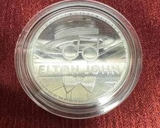 2021 GREAT BRITAIN MUSIC LEGENDS ELTON JOHN 1 OZ SILVER COIN