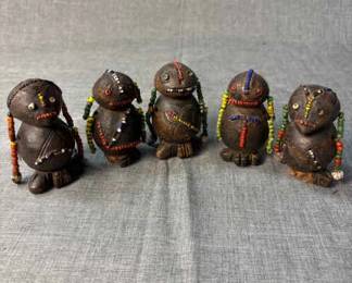 5 Tikar Tribe Terracotta Figures From Cameroon