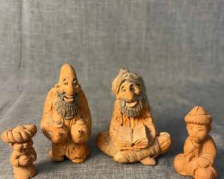 Antique Clay Figurines, Set Of 4 Almaty Kazakhstan