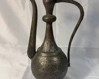 Antique Persian Brass Ewer 19th Century